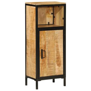 vidaXL Koupelnov&aacute; skř&iacute;ňka 40x27x90 cm masivn&iacute; mangovn&iacute;k a železo