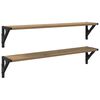 vidaXL N&aacute;stěnn&eacute; poličky 2 ks Artisanov&yacute; dub 80 x 15 x 15,5 cm