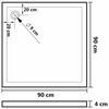 vidaXL Čtvercová sprchová vanička ABS černá 90 x 90 cm