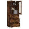 vidaXL Skř&iacute;ň highboard kouřov&yacute; dub 69,5 x 34 x 180 cm kompozitn&iacute; dřevo