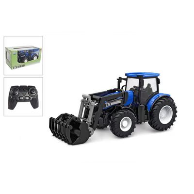 Kids Globe Traktor na dálkové ovládání 2,4 GHz 27 cm modrý a černý