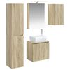 vidaXL Sada koupelnov&yacute;ch skř&iacute;něk 5 pcs Dub sonoma 50 x 14,5 x 70 cm