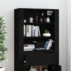 vidaXL Skř&iacute;ň highboard čern&aacute; kompozitn&iacute; dřevo