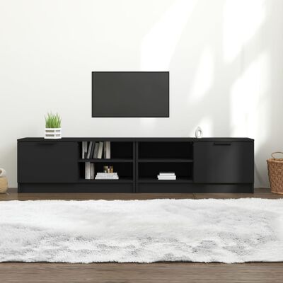 vidaXL TV skříňky 2 ks černé 80 x 35 x 36,5 cm kompozitní dřevo