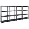 vidaXL &Uacute;ložn&yacute; reg&aacute;l 4patrov&yacute; čern&yacute; 244 x 30,5 x 130 cm plast
