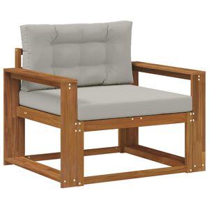 vidaXL Venkovn&iacute; středn&iacute; pohovka Masivn&iacute; ak&aacute;tov&eacute; dřevo Př&iacute;rodn&iacute;