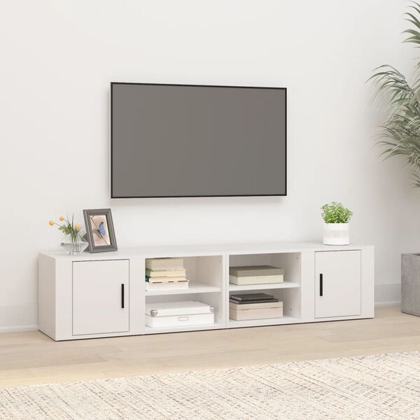 vidaXL TV skříňky 2 ks bílé 80 x 31,5 x 36 cm kompozitní dřevo