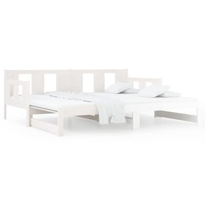 vidaXL Výsuvná postel bílá masivní borovice 2x (90 x 200) cm
