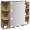 vidaXL Zrcadlov&aacute; skř&iacute;ňka s LED dub artisan 70 x 16,5 x 60 cm