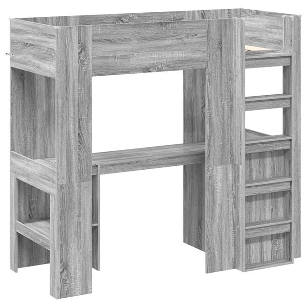 vidaXL R&aacute;m patrov&eacute; postele se stolem &Scaron;ed&aacute; Sonoma 75 x 190 cm