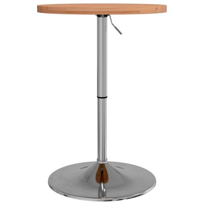 vidaXL Barový stolek Ø 50 x 90,5 cm masivní bukové dřevo