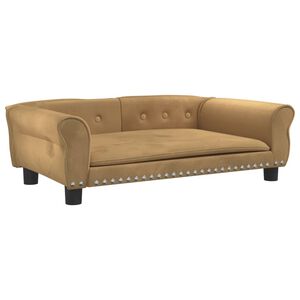 vidaXL Pelíšek pro psy hnědý 95 x 55 x 30 cm samet