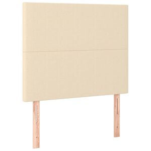 vidaXL Čelo postele kr&eacute;mov&eacute; 80x5x118/128 cm l&aacute;tkov&eacute;