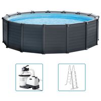 Intex Nadzemní bazén s příslušenstvím Graphite Gray Panel 478 x 124 cm