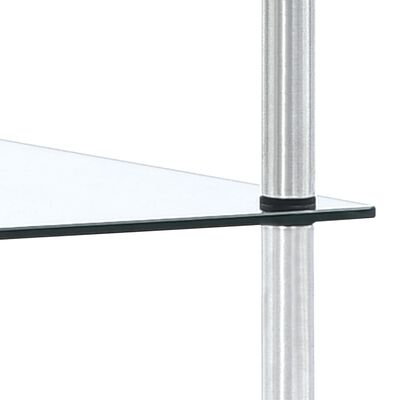 vidaXL 3patrová police průhledná 40 x 40 x 67 cm tvrzené sklo