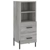 vidaXL Skř&iacute;ň highboard &scaron;ed&aacute; sonoma 34,5 x 34 x 180 cm kompozitn&iacute; dřevo