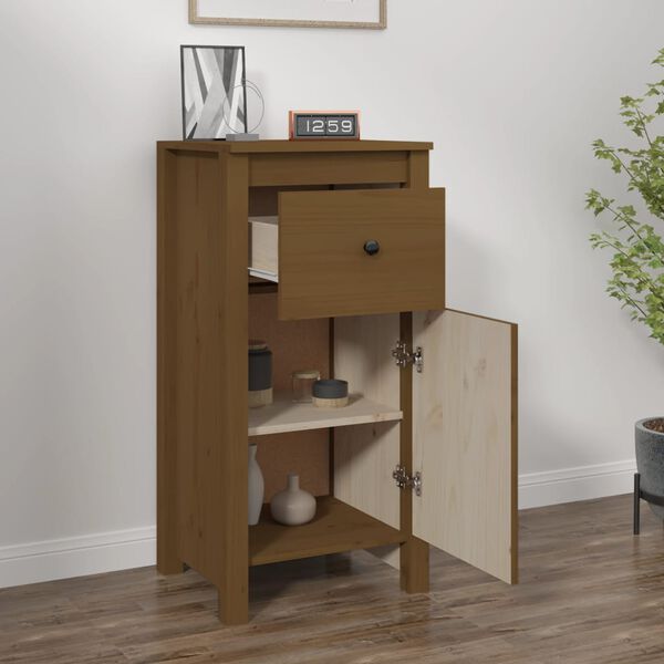 vidaXL Příborník medově hnědý 40 x 35 x 80 cm masivní borové dřevo