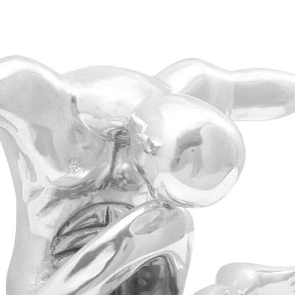 vidaXL Socha Stříbrná 63 x 20 x 22 cm Hliník