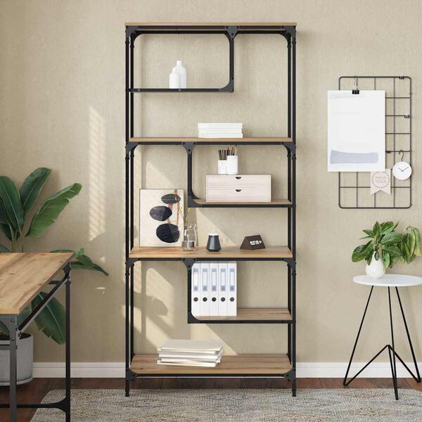 vidaXL knihovna dub artisan 81 x 36 x 176 cm Kompozitn&iacute; dřevo