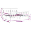 vidaXL R&aacute;m postele s čelem &scaron;ed&yacute; 200 x 200 cm masivn&iacute; dřevo