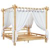 vidaXL Postel s nebesy 180 x 200 cm bambus