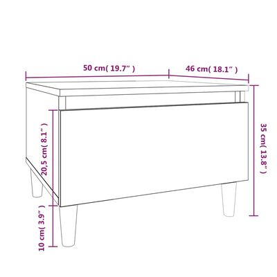 vidaXL Odkládací stolek kouřový dub 50 x 46 x 35 cm kompozitní dřevo