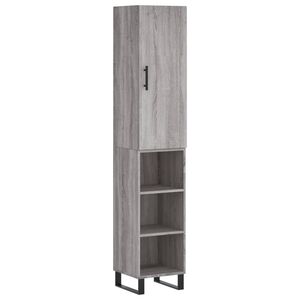 vidaXL Skř&iacute;ň highboard &scaron;ed&aacute; sonoma 34,5 x 34 x 180 cm kompozitn&iacute; dřevo