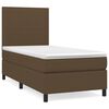 vidaXL Box spring postel s matrac&iacute; tmavě hněd&aacute; 100 x 200 cm textil