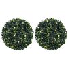 vidaXL Uměl&eacute; buxus koule s LED světly 2 ks zelen&eacute; 45 cm