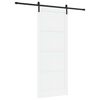 vidaXL Posuvn&eacute; dveře 93 x 232 cm Kompozitn&iacute; dřevo B&iacute;l&aacute; a čern&aacute;