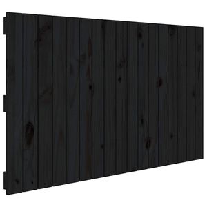 vidaXL N&aacute;stěnn&eacute; čelo postele čern&eacute; 108x3x60 cm masivn&iacute; borov&eacute; dřevo