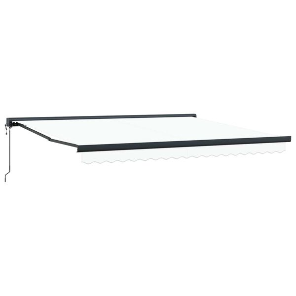 vidaXL Mark&yacute;za B&iacute;l&aacute; 400 x 300 x 165 cm Polyester a hlin&iacute;k