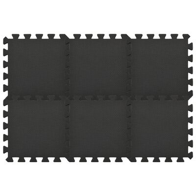 vidaXL Podložka puzzle 54 ks 4,86 m² EVA pěna černá