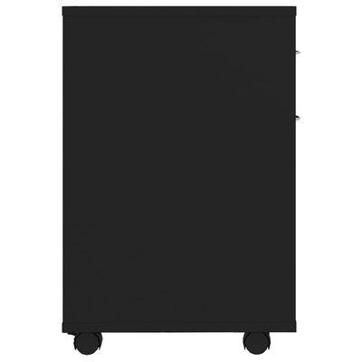 vidaXL Skříňka na kolečkách černá 45 x 38 x 54 cm dřevotříska