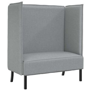 vidaXL Vysok&yacute; zpětn&yacute; pohovka 101cm Světle &scaron;ed&aacute; textil