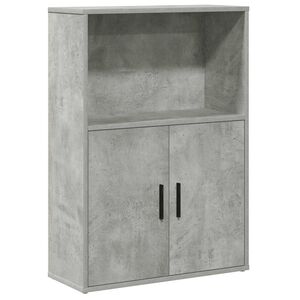 vidaXL Knihovna betonově &scaron;ed&aacute; 60x24x85 cm kompozitn&iacute; dřevo