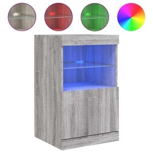 vidaXL Př&iacute;born&iacute;k s LED osvětlen&iacute;m &scaron;ed&yacute; sonoma 41 x 37 x 67 cm
