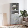 vidaXL Skříň highboard betonově šedá 69,5x34x180 cm kompozitní dřevo