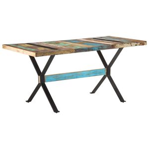 vidaXL J&iacute;deln&iacute; stůl 160 x 80 x 76 cm masivn&iacute; recyklovan&eacute; dřevo