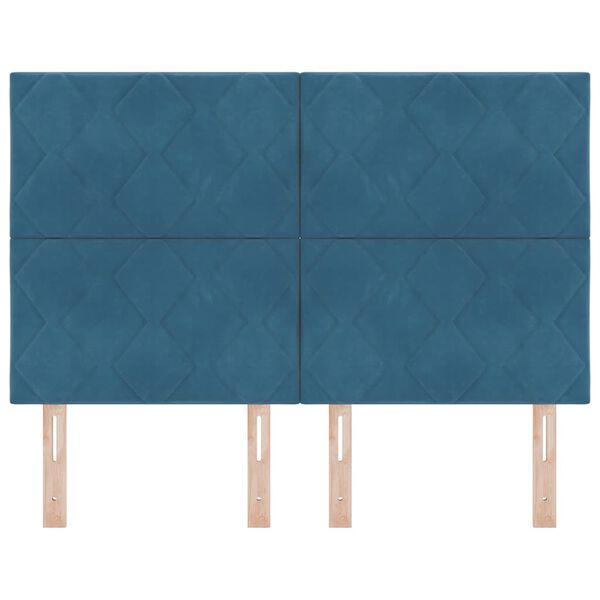 vidaXL Čelo postele Tmavě modr&aacute; 160 cm samet