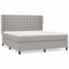 vidaXL Box spring postel s matrac&iacute; světle &scaron;ed&aacute; 180 x 200 cm textil