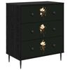 vidaXL Př&iacute;born&iacute;k BREMEN tisk na magnolii 66 x 36,5 x 76 cm Čern&yacute; dub