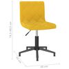 vidaXL Otočn&eacute; j&iacute;deln&iacute; židle 2 ks hořčicově žlut&eacute; samet
