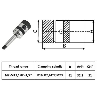 vidaXL Závitořezné sklíčidlo B16 s MT2 trnem pro vnitřní závit M2–M13