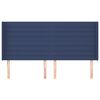 vidaXL Čelo postele typu u&scaron;&aacute;k modr&eacute; 183x16x118/128 cm textil