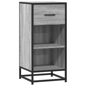 vidaXL Př&iacute;born&iacute;k &scaron;ed&yacute; sonoma 35,5 x 35 x 76 cm kompozitn&iacute; dřevo a kov