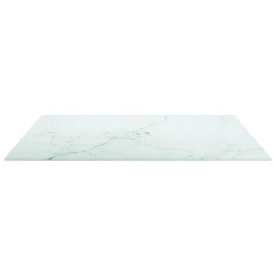vidaXL Stolní deska bílá 60 x 60 cm 6 mm tvrzené sklo mramorový design