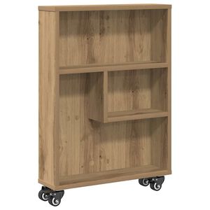 vidaXL &Uacute;zk&yacute; &uacute;ložn&yacute; voz&iacute;k dub artisan 48 x 13 x 68 cm kompozitn&iacute; dřevo