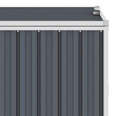 vidaXL Přístřešek na 4 popelnice šedý 286 x 81 x 121 cm ocel