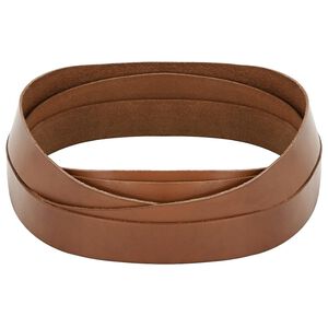 vidaXL Kožen&yacute; p&aacute;sek 1 Hněd&aacute; 200 x 2,5 cm Kůže